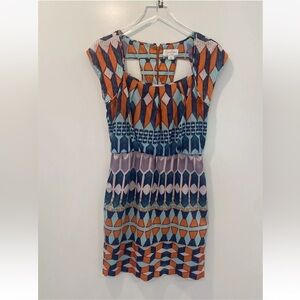 Jessica Simpson Mosaic Sheath Dress Womens Size 6 (1353)